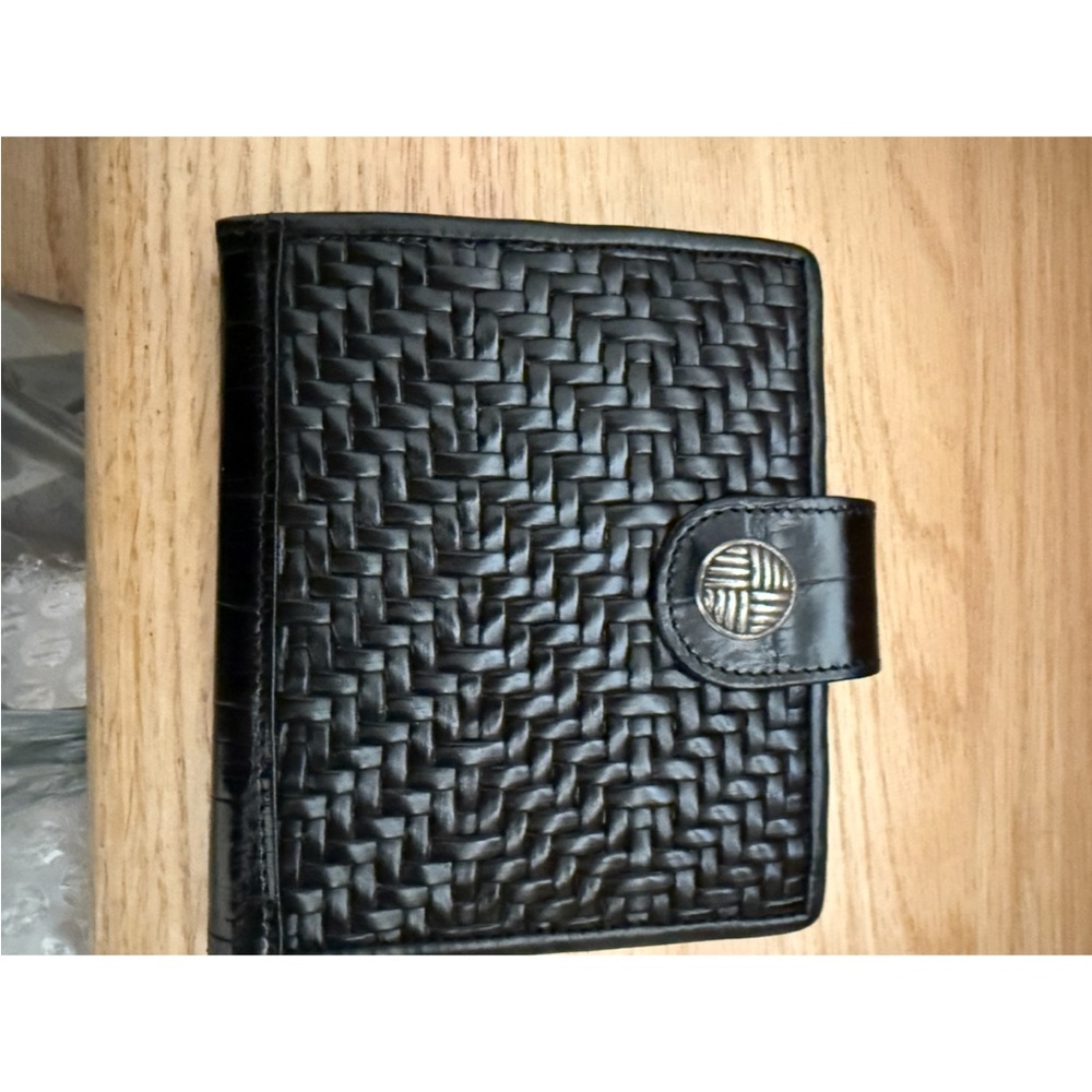 Brighton Black Woven Leather Wallet